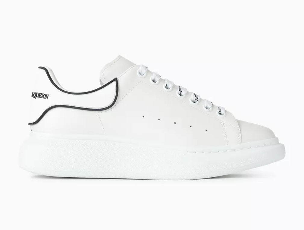 Alexander McQueen Oversized Sneaker - White / Black Lines