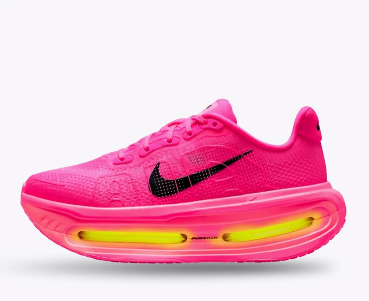 Nike Vomero Premium Hyper Pink sneakers - front angle detail