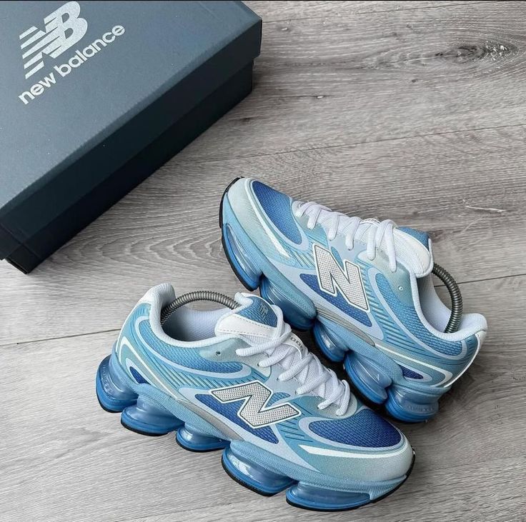 New Balance Abzorb 2000 Baby Blue sneakers - pair top-down view